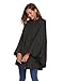 SoTeer Womens Black Poncho Outdoor Packable Water Proof Rain Jacket Hooded Raincoat Black XXL