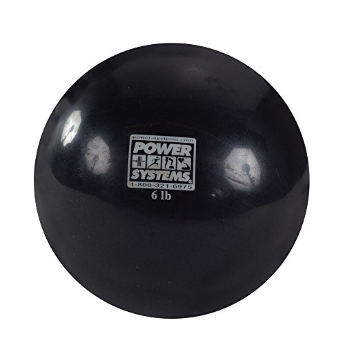 Power Systems Soft Touch Medicine Ball, Palm-Size, 6 Pounds, Black (26156)