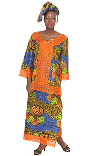 African Planet Women's 3 Piece Skirt Set Ethiopian Wedding Inspired Maxi Gele