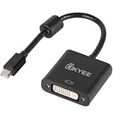 Mini Display Port to DVI Adapter,UKYEE MDP (Thunderbolt 2) to DVI-D Female Adapter Compatible iMac and MacBook Surface Book Surface Pro 3/4 ThinkPad X1 etc-Black ...