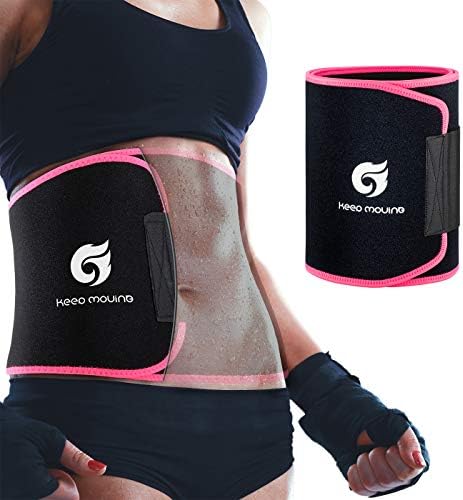 Waist Trimmer Belt, Premium Waist Trainer Sweat Sauna Belt for Women & Men, Promotes Sweat & Weight Loss in Stomach Fat Burning, Including Free Carrying Case