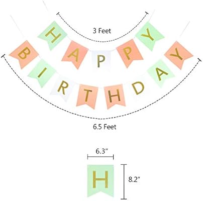 Amazon Com Litaus Birthday Decoration Tri Color Birthday