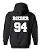 Bieber 94 Unisex Mens Womens Hoodie Sweatshirt Jumper Pullover, Black, L