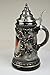 KING Beer Steins Black German (Deutschland) Flag and CoA German 0.5l
