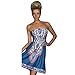 Lowpricenice DaySeventh 1pc Women Summer Dress Wrapped Chest Waist Dress Bohemian Casual Blue