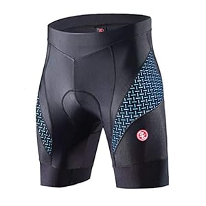Souke Sports Heren Fietsbroek 4D Gevoerde,Quick Drying Cycling Shorts Anti-Slip Outdoorbroek