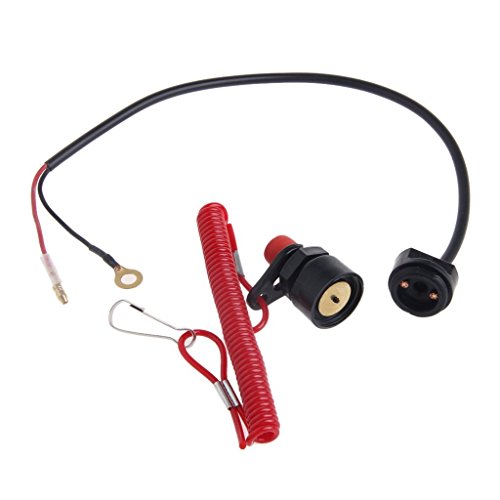 Royitay Universal Boat Outboard Engine Motor Kill Stop Switch and Safety Tether Lanyard Outboard Motors ATV Boat Bike