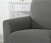 Home Fashion Designs Solid Twill Arm Chair Slipcover. One Piece Stretch Chair Cover. Strapless Arm Chair Cover for Living Room. Brenna Collection Slipcover. (Chair, Charcoal - Solid)