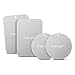 Spigen Kuel MP4-P Metal Plates for Magnetic Car Mount Phone Holder QNMP Compatible (4 Pack - 2 Round, 2 Rectangle) - Silver