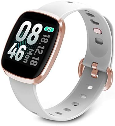 Smart Watch,Color full Screen Touch Smartwatch Fitness Watch Wrist Fitness Tracker IP67 Waterproof with Heart Rate Monitor Pedometer Sports Activity Tracker Watch for Men Women Kids Rose Gold