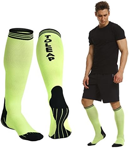 Compression Socks for Men & Women - BEST Graduated Athletic Fit Everyday Use - Running Pregnancy Flight Travel Nursing Boost Stamina Circulation Recovery Cycling Basketball Green Miracle Socks