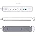 AUKEY Power Strip with 4 USB Ports and 4 Outlets & 5ft Power Cord for Smartphone, Laptop, Tablet, Lamp and More - White
