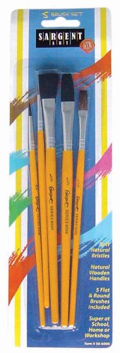 Sargent Art 56-6000 5-Count Natural Hair Brush Peg