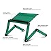 Furinno A6-CG Ergonomics Aluminum Vented Adjustable Multi-functional Laptop Desk Portable Bed Tray, Christmas Green