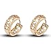 Hollow Out Flower Crystal 18k Gold Plated Earring Stud Women Jewelry + 925 Sterling Silver Earnuts Gs0453