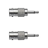 Ecore Cables BNC Female to 3.5mm Mono Plug Adapter - 2 Pack
