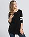 etuoji Fashion Women T-Shirt Baseball Long Blouse Casual Long Sleeve