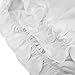 moonsix Women's Natural Silk Night Cap Satin Sleep Caps Elastic Head Cover Bonnet for Hair Care,Elastic,White
