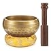 Moukey Tibetan Singing Bowl 3.2 Inch Meditation Gong Zen Yoga Bowl Set With Wooden Striker And Cushion Pillow