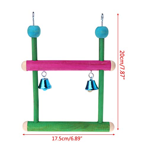 Seaskyer Parrots Playstand Bird Playground Wood Perch Gym Stand Playpen Bird Ladders Exercise Playgym for Electus Cockatoo Parakeet Conure Cockatiel Cage Accessories Exercise Toy
