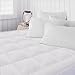 Beckham Hotel Collection Premium Microplush Mattress Pad - Ultra Soft Overfilled Topper with Deep Fit - Queen