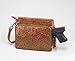 GTM GTM-22-TN Gun Tote'n Mamas Concealed Carry Tooled American Cowhide Shoulder Bag, Tan, Small