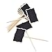 eBoot 10 Pieces Mini Wood Chalk Board Blackboard Plant Tag on Stake, 2.38 3.38 Inch