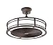 Brette Indoor/Outdoor Ceiling Fan with Two 23W LED Light Strips, 23-Inch, Espresso Bronze