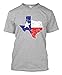 Texas State Flag Map - USA Men's T-Shirt (Light Gray, X-Large)