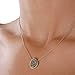 Humble Chic Women's Simulated Druzy Drop Necklace Gold-Tone Delicate Bezel Pendant