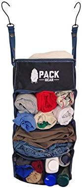 Hanging Backpack Organizer and Carry-On Organizer (With Clips) - Built In Hooks For Convenient Hanging – Holds More Than 4 Packing Cubes – Durable – Only 9oz - Designed In USA By PACK Gear.