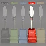 Ceramic Nail Drill Bit, River Lake Professional USA Electric Nail Drill Bits for Acrylic Nails, Safety Cuticle Clean Gel Remove, 3/32