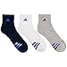 adidas Men's Cushioned Quarter Socks (3-Pair), Collegiate Navy/White/Heather Grey/Blue, Large, (Shoe Size 6-12)