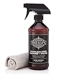 Therapy Stainless Steel Cleaner and Polish with Large Microfiber Cloth, 16 fl. oz.