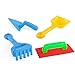 JOYIN 20 Pieces Beach Sand Toys Set Models, Beach Pail Set with Molds Bucket, Rake, and Shovel in Zippered Bag with Reusable Easy to Pack Mesh Backpack