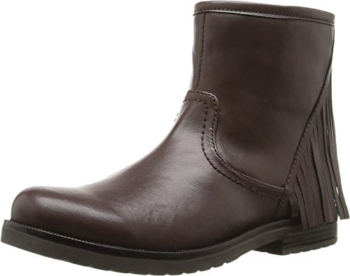 Pazitos Girl's Sideways Short Bootie PU (Little Kid/Big Kid) Brown Boot 37 (US 4.5 Big Kid) M