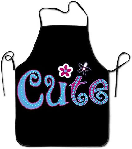 Cute Design Personalized Waist Adjustable Durable Apron Unisex Kitchen Cooking Comfortable Apron Grill Cooking Baking Crafting Chef Apron Commercial Restaurant Apron