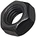 18-8 Stainless Steel Hex Nut, Black Oxide Finish, DIN 934, Metric, M4-0.7 Thread Size, 7 mm Width Across Flats, 3.2 mm Thick (Pack of 100)