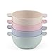 choary Lightweight & Unbreakable Wheat Straw Bowls for baby child, Set of 4 Dishwasher Microwave Safe bowls, Non Toxic, Eco Friendly & Reusable Snack small bowls.