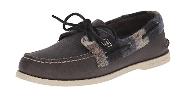 plaid boat shoes