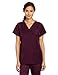 WonderWink Women's Scrubs Four Way Stretch Sporty V-Neck Top, Wine, Large