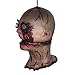MONEIL Halloween Props Scary Hanging Severed Head Decorations,Life-Size Bloody Cut Off Corpse Head Ghost Animated Zombie Head for Haunted Houses Party Decor Funny Festive Supplies (Horror Head SF)