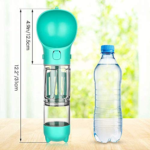 Browfin 4 in 1 Dog Water Bottle, Pet Portable Water Bottle with 300ML Water Tank, Dog Food Storage, Poop Shovel… - Image 7