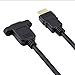 AFUNTA HDMI A 1.4 19pin Male to HDMI A Type Female Extension Cable with Screw Hole 30cm Can Lock Panel Mount Cable