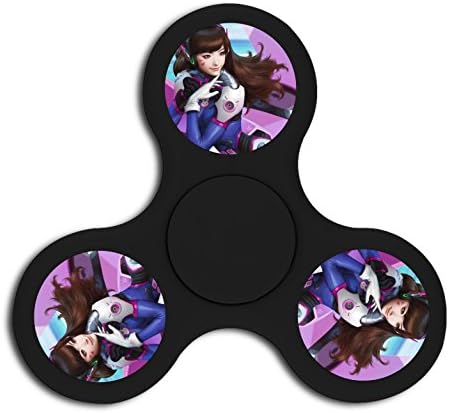 D.VA Over-watch Fidget Spinner Finger Spinning Toy Stress Reducer Toys for Relaxation EDC for ADD ADHD Double-faced Plastic