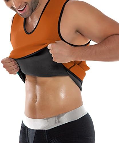 Sportmars Mens Neoprene Suits Waist Trainer Vest Weight Loss Shapewear Slim Workout Suit