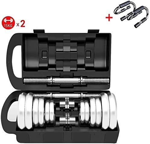 HOSTWEKLJT Dumbbells Set All-Iron Plating Gym Dumbbell Adjustable 20KG/44LB Large Dumb Bells with Connector Composition Barbell,Rubber Sleeve for Gym Home Bodybuilding Training