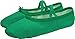 L-RUN Girls Ballet Shoes Canvas Balletrina Slipper Dance Shoes Green 2 Little Kid