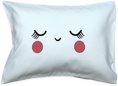 HappyHugs Rosy Cheeks Toddler Size Kids Pillowcase (1 Pillow Cover White, 14 X 20.5 Inches)