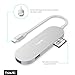 HAVIT USB-C Hub, HDMI Output (Support 4K), 3.1 Type-C Hub with Power Delivery for Charging, 3 SuperSpeed USB 3.0 Ports, SD/SDHC, Support New MacBook Pro 2016/2017, Silver